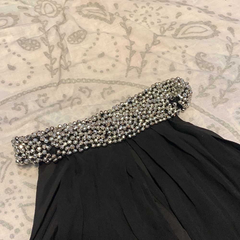 Diane Von Furstenberg Silk Lainey Embellished Neck Dress Black Size 12 - Picture 8 of 12